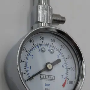 Airmax Analogue Tyre Pressure Gauge 2" - 0 to 35 PSI (2.5 Bar) with Deflation Button